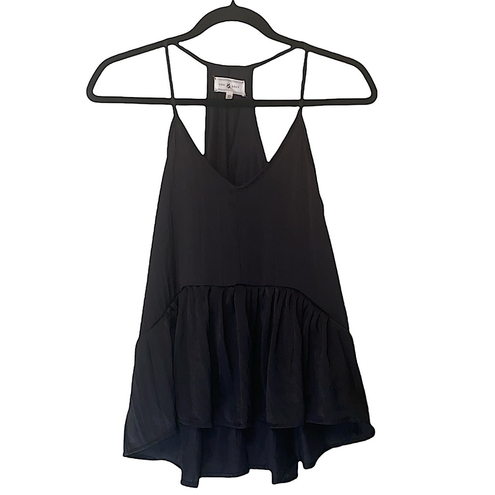Lou & Grey Silky Peplum Tank Top Cami